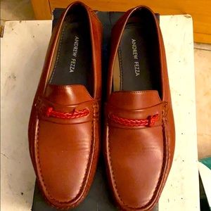 Burgundy Leather Casual Loafers